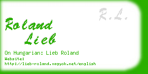 roland lieb business card